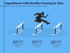Impediment With Hurdles Passing By Man