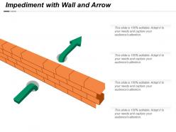 Impediment with wall and arrow