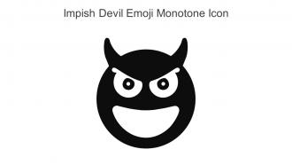 Impish Devil Emoji Monotone Icon In Powerpoint Pptx Png And Editable Eps Format