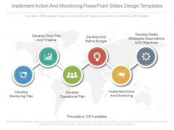 Implement action and monitoring powerpoint slides design templates