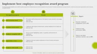 Implement Best Employee Recognition Award Program Implementing Employee Engagement Strategies