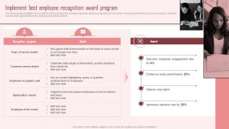 Implement Best Employee Recognition Award Strategic Approach To Enhance Employee
