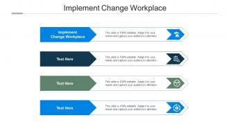 Implement change workplace ppt powerpoint presentation summary influencers cpb