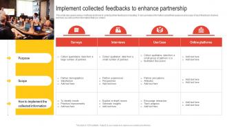 Implement Collected Feedbacks To Enhance Partnership Nurturing Relationships
