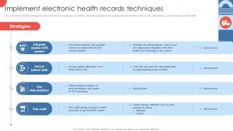 Implement Electronic Health Records Strategies For Enhancing Hospital Strategy SS V