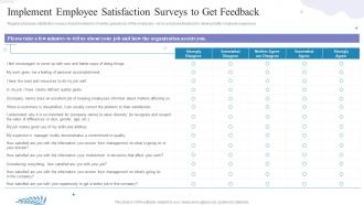 Implement Employee Satisfaction Surveys To Get Feedback How To Build A High Performing Workplace Culture