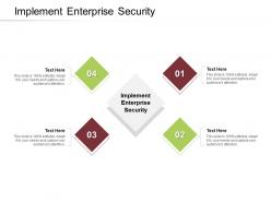 Implement enterprise security ppt powerpoint presentation outline format ideas cpb