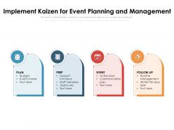 Implement Kaizen For Event Planning And Management