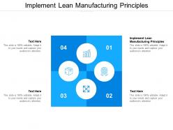Implement lean manufacturing principles ppt powerpoint presentation model styles cpb