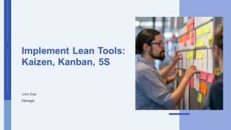Implement Lean Tools Kaizen Kanban 5S PPT Mockup AT