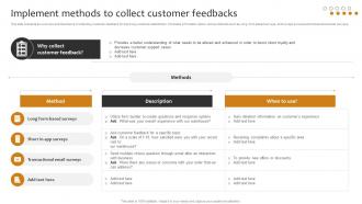 Implement Methods To Collect Customer Feedbacks Implementing Cost Effective Warehouse Stock