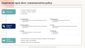 Implement Open Door Communication Policy Effective Employee Engagement