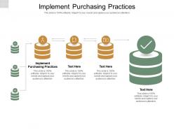 Implement purchasing practices ppt powerpoint presentation deck cpb