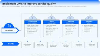 Implement QMS To Improve Service Implementing Management Strategies Strategy SS V
