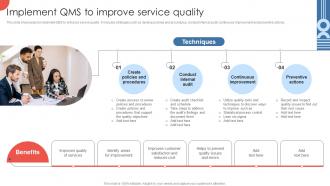 Implement QMS To Improve Service Quality Strategies For Enhancing Hospital Strategy SS V