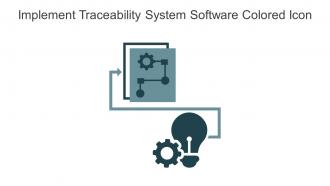 Implement Traceability System Software Colored Icon In Powerpoint Pptx Png And Editable Eps Format