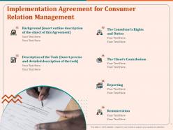 Implementation agreement for consumer relation management reporting ppt file elements