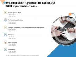 Implementation agreement for successful crm implementation cont ppt powerpoint file files