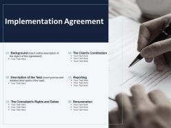Implementation agreement ppt powerpoint presentation slides shapes