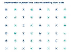 Implementation approach for electronic banking icons slide ppt slides maker