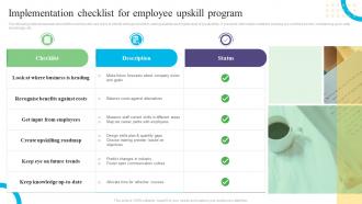Implementation Checklist For Employee Upskill Program
