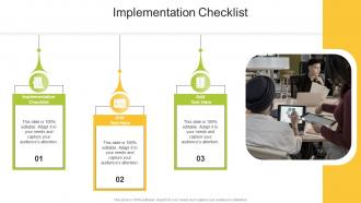 Implementation Checklist In Powerpoint And Google Slides Cpb