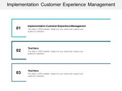 Implementation customer experience management ppt powerpoint presentation pictures cpb
