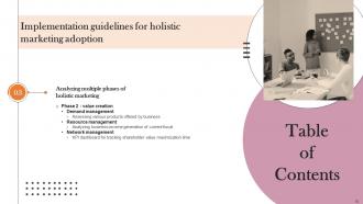 Implementation Guidelines For Holistic Marketing Adoption Powerpoint Presentation Slides MKT CD V Customizable Images