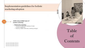 Implementation Guidelines For Holistic Marketing Adoption Powerpoint Presentation Slides MKT CD V Multipurpose Images