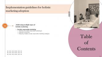Implementation Guidelines For Holistic Marketing Adoption Powerpoint Presentation Slides MKT CD V Captivating Images