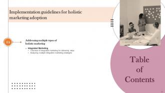 Implementation Guidelines For Holistic Marketing Adoption Powerpoint Presentation Slides MKT CD V Adaptable Images