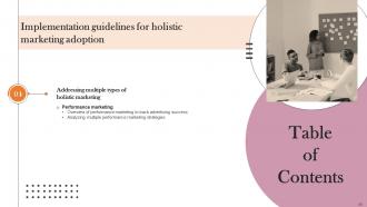 Implementation Guidelines For Holistic Marketing Adoption Powerpoint Presentation Slides MKT CD V Slides Best