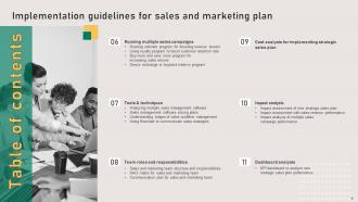 Implementation Guidelines For Sales And Marketing Plan Powerpoint Presentation Slides MKT CD V Adaptable Interactive