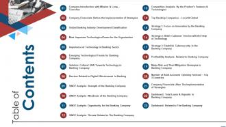 Implementation Latest Technologies Table Of Contents