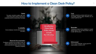 Implementation Of A Clean Desk Policy Training Ppt