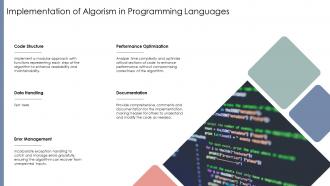 Implementation Of Algorism In Programming Languages PPT Example ST AI ...
