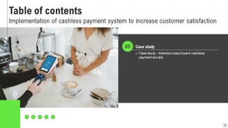 Implementation Of Cashless Payment System To Increase Customer Satisfaction Complete Deck Visual Attractive