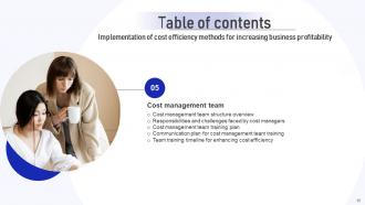 Implementation Of Cost Efficiency Methods For Increasing Business Profitability Complete Deck Visual Multipurpose