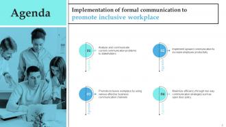 Implementation Of Formal Communication To Promote Inclusive Workplace Powerpoint Presentation Slides Content Ready Informative