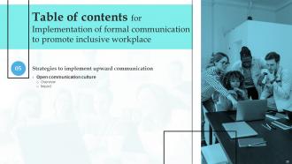 Implementation Of Formal Communication To Promote Inclusive Workplace Powerpoint Presentation Slides Downloadable Analytical