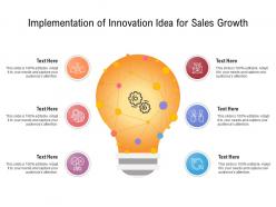 Implementation of innovation idea for sales growth