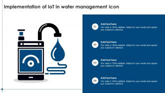 Implementation Of IoT In Water Management Icon