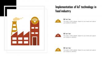 Implementation Of IoT Technology In Food Industry