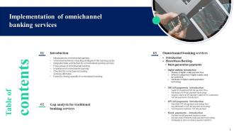 Implementation Of Omnichannel Banking Services Powerpoint Presentation Slides Slides Adaptable