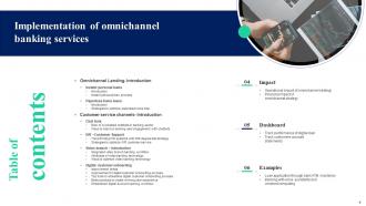 Implementation Of Omnichannel Banking Services Powerpoint Presentation Slides Idea Adaptable