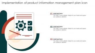 Implementation Of Product Information Management Plan Icon