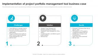 Implementation Of Project Portfolio Management Tool Business Case