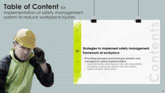 Implementation Of Safety Management System To Reduce Workplace Injuries Powerpoint Presentation Slides