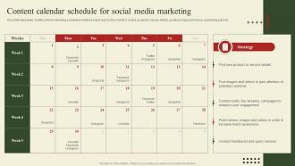 Implementation Of Shopper Marketing Content Calendar Schedule For Social Media Marketing