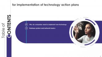 Implementation Of Technology Action Plans Powerpoint Presentation Slides Visual Designed